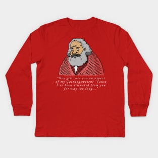 Karl Marx Pick-Up Line Kids Long Sleeve T-Shirt